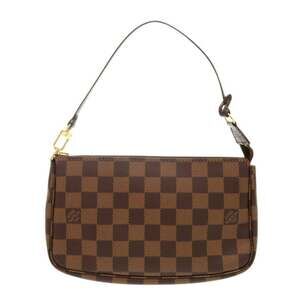 LOUIS VUITTON Authentic Brown Damier Pochette Pouch